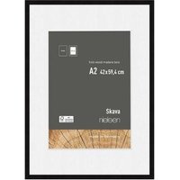 nielsen Skava A2 Wooden Picture Frame With A3 Mount & Glass Front in Black