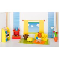 Goki Wooden Play Living Room Furniture for Flexible Puppets | Size: 1 Pack
