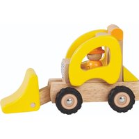 Goki Wooden Wheel Loader With Rubber Tyres in Yellow | Size: 1 Pack