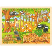 Wooden 48 Piece Animals Forest Jigsaw Puzzle Pack