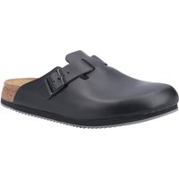 Birkenstock Occupational Men's 'Boston Super Grip' Leather Clogs in Black | Size: 10.5