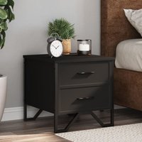 Berkfield Home Bedside Cabinets 2 pcs Black 40x30x40 cm Engineered Wood | Size: 40 x 30 x 40 cm