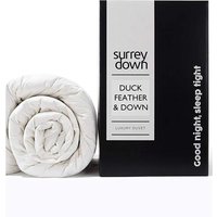 surrey down Duck Feather & Down 10.5tog Duvet in White | Size: Double