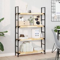 Berkfield Home Floating Shelf 100x20x4 cm Untreated Solid Wood Acacia in Brown | Size: 100 x 20 x 4 cm
