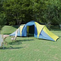 Berkfield Home Camping Tent 6 Persons Blue & Yellow