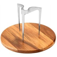 Burger Skewer Special Edition 18 8 Stainless Steel Wooden Plate 20cm Diameter