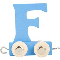 Small Foot Blue Wooden Train Letter 'F'