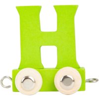 Small Foot Green Wooden Train Letter 'H'