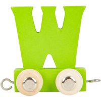 Small Foot Green Wooden Train Letter 'W'