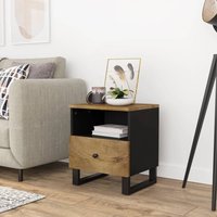Berkfield Home Bedside Cabinet Solid Wood Mango&Engineered Wood in Brown
