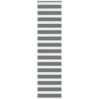 Berkfield Home Zebra Blind Dark Grey 60x200 cm Fabric Width 55.9 cm Polyester