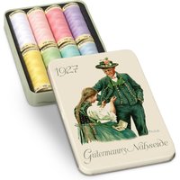 & N BOX 1927 8X100M Thread Storage Tin Nostalgic 1927 Sew All 8 x 100m Pastel Shades Gutermann
