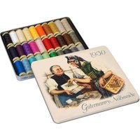 & N BOX 1925 30X100M Thread Storage Tin Nostalgic 1930 Sew All 30 x 100m Shades Gutermann