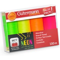 & T SET NEON 100M Thread Set Sew All Neon 4 x 100m Gutermann