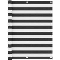 Berkfield Home Balcony Screen Anthracite & White 120x500 cm Oxford Fabric