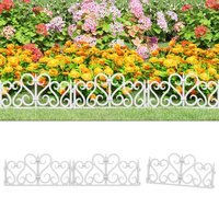 Berkfield Home Lawn Edgings 17 pcs White 10 m PP