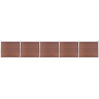 Berkfield Home Fence Panel Set WPC 872x146 cm Brown