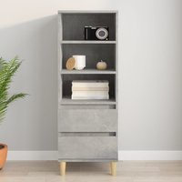 Berkfield Home Highboard Concrete Grey 40x36x110 cm Engineered Wood | Size: 40 x 36 x 110 cm