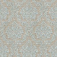 A.S. Floral Damask Baroque Non Woven Textured Wallpaper Duck Egg