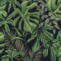 A.S. Creation Tropical Palm Leaf Green Black Textured Greenery Wallpaper