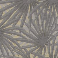 A.S. Tropical Jungle Forest Leaf Leaves Textured Metallic Vinyl Wallpaper