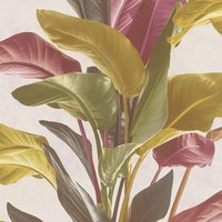 A.S. Creation Botanical Garden Plant Leaf Leaves Trail Vinyl Brown Orange Red Wallpaper