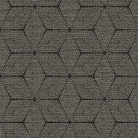Rasch Geometric Floral Geo Diamonds Metallic Black Gold Wallpaper