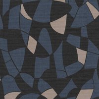 A.S. Creation Graphic Mosaic Abstract Metallic Black Blue Beige Wallpaper