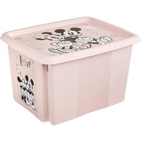 Keeeper Minnie Mouse Turn Around Stackable Box with Lid 30 Litre Nordic Pink