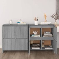 Berkfield Home Sideboards 2 pcs Grey Sonoma 70x41x75 cm Engineered Wood | Size: 70 x 41 x 75 cm