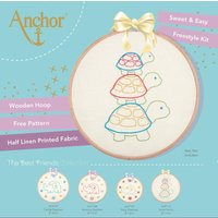 & TURTLE FAMILY Embroidery Kit Hoop Turtle Family Anchor