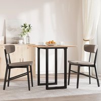 Berkfield Home Dining Table Legs O-Frame 50x40x73 cm Steel in Black | Size: 50 x 40 x 73 cm