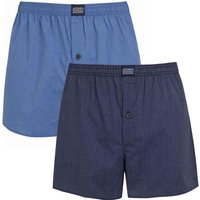 Jockey Men's 2 Pack Woven Boxers in Blue | Size: 2XL