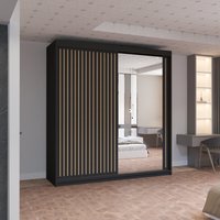 Reno 2 Sliding Door Wardrobe Mirror & LED Light W203 x H217cm