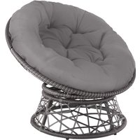 tectake Garden Chair Gargano in Grey | Size: 4 Person