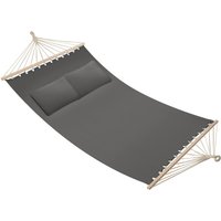 tectake Hammock Eden - with support bars, for 2 people, durable fabric in Dark Grey | Size: 2 Seater