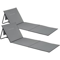 tectake Beach Mat - Set Of 2 Mina in Pale Blue | Size: 1 Seater