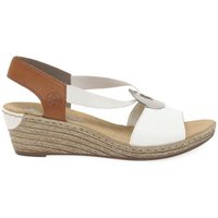 Rieker Women's 'Alula' Wedge Heel Sandals in White | Size: 8
