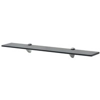 Berkfield Home Floating Shelf Glass 70x10 cm 8 mm in Black