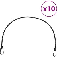 Berkfield Home Bungee Cords with Reflective Strips & Hooks 10 pcs 100 cm