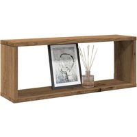 Berkfield Home Wall Cube Shelves 6 pcs Artisan Oak 60x15x23 cm Engineered Wood in Brown | Size: 60 x 15 x 23 cm