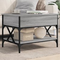 Berkfield Home Coffee Table Grey Sonoma 70x50x50 cm Engineered Wood & Metal | Size: 70 x 50 x 50 cm