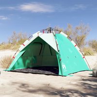 Berkfield Home Beach Tent 3-Person Sea Green Quick Release Waterproof