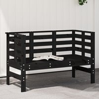Berkfield Home Garden Bench Black 111.5x53x71 cm Solid Wood Pine