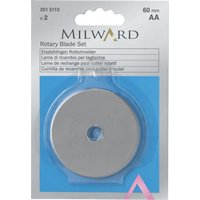 & R BLADE SET 60MM Rotary Blade Set 60mm Diameter 2 Pieces Milward