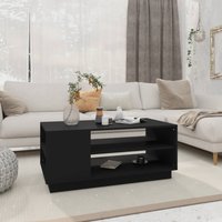 Berkfield Home Coffee Table Black 102x55x43 cm Engineered Wood | Size: 102 x 55 x 43 cm