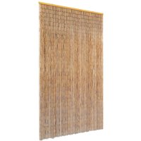 Berkfield Home Insect Door Curtain Bamboo 120x220 cm in Brown
