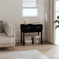 Berkfield Home Console Table Black 76.5x40x75 cm Solid Wood Pine