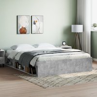 Berkfield Home Bed Frame Concrete Grey 140x190 cm