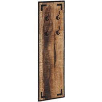 Berkfield Home Coat Rack 35x8x110 cm Solid Rough Wood Mango in Brown | Size: 35 x 8 x 110 cm